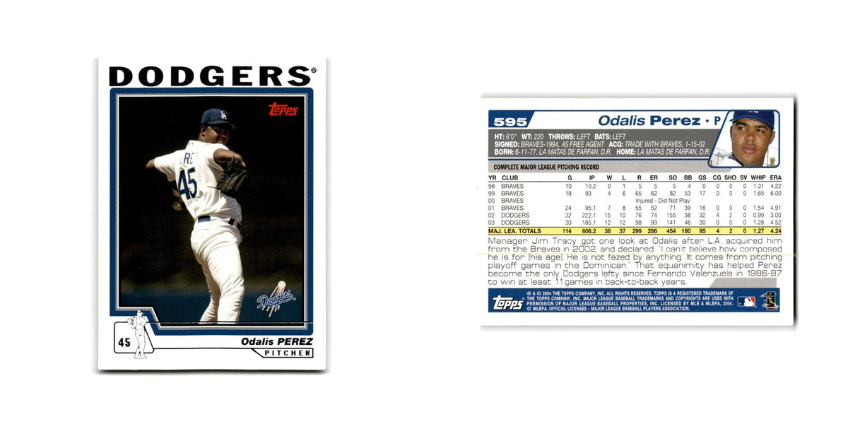 Odalis Perez 2004 Topps #595 Los Angeles Dodgers Baseball Card NM