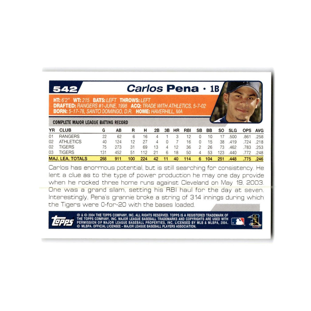 Carlos Pena 2004 Topps #542 Detroit Tigers Baseball Card NM