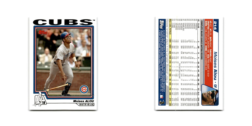 Moises Alou 2004 Topps #214 Chicago Cubs Baseball Card NM