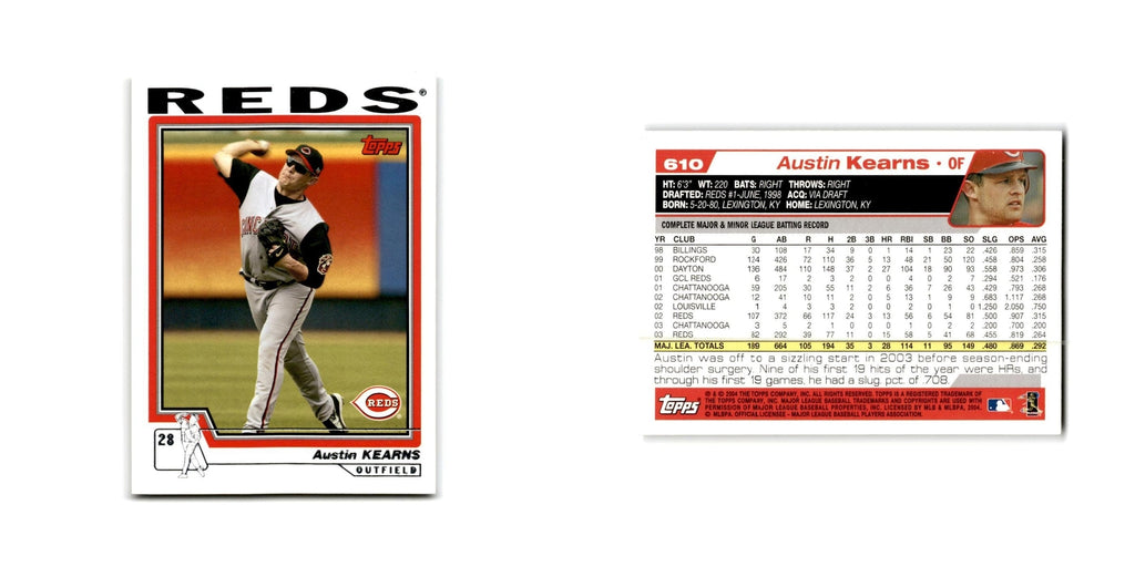 Austin Kearns 2004 Topps #610 Cincinnati Reds Baseball Card NM
