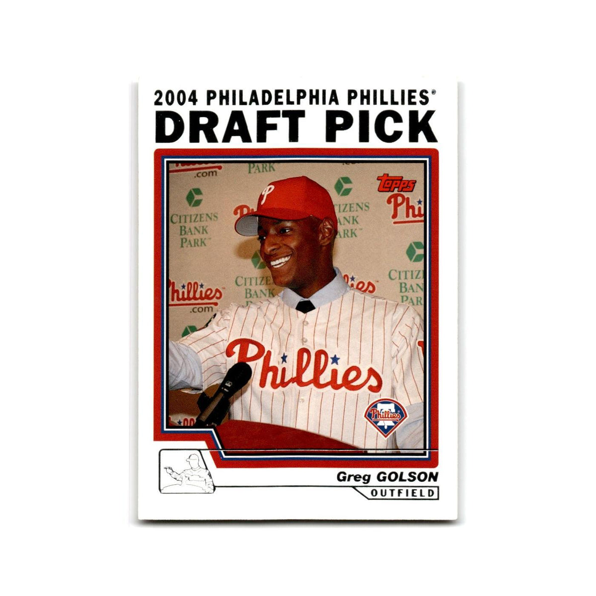 Greg Golson 2004 Topps #3 Philadelphia Phillies Baseball Card NM