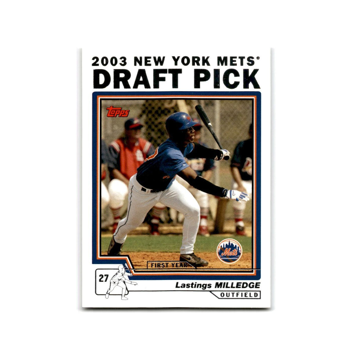 Lastings Milledge Rookie 2004 Topps #680 New York Mets Baseball Card NM