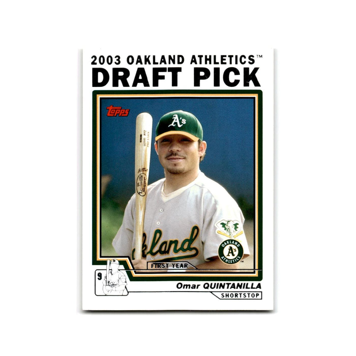 Omar Quintanilla Rookie 2004 Topps #677 Oakland Athletics Baseball Card NM