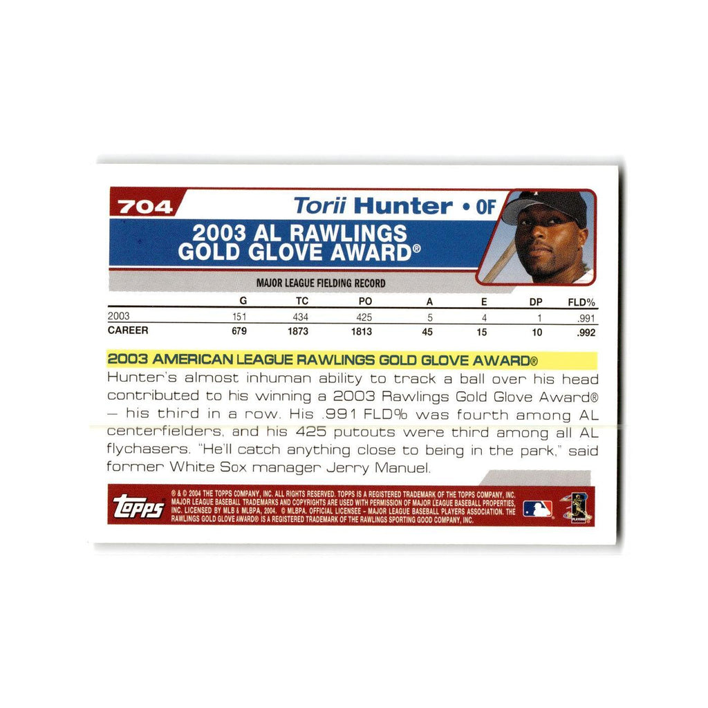 Torii Hunter 2004 Topps #704 Minnesota Twins Baseball Card NM