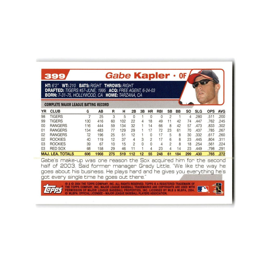 Gabe Kapler 2004 Topps #399 Boston Red Sox Baseball Card NM