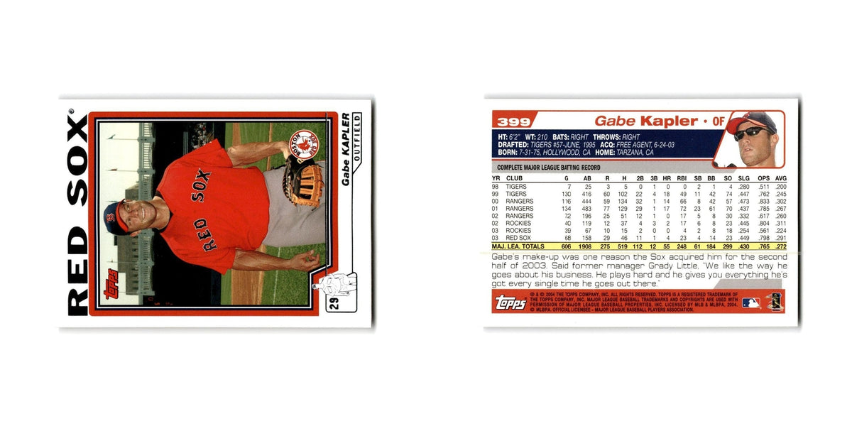Gabe Kapler 2004 Topps #399 Boston Red Sox Baseball Card NM