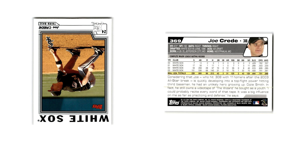 Joe Crede 2004 Topps #369 Chicago White Sox Baseball Card NM