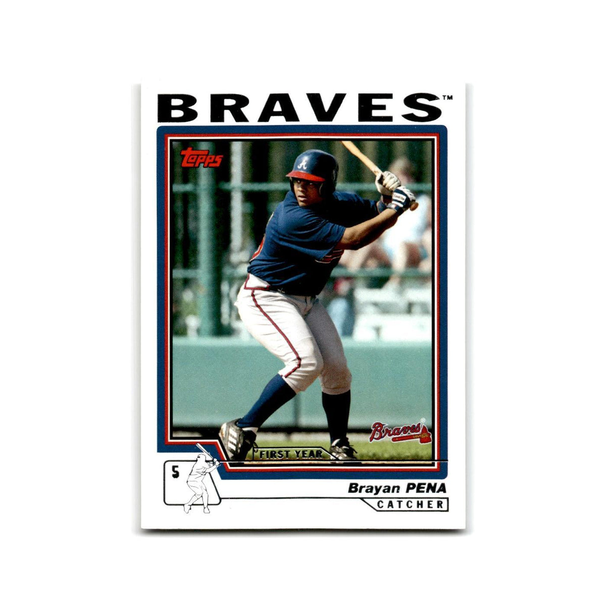 Brayan Pena Rookie 2004 Topps #300 Atlanta Braves Baseball Card NM