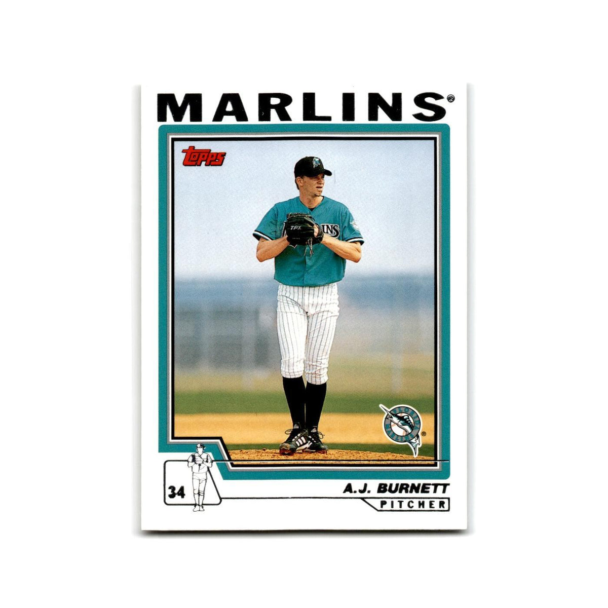 A.J. Burnett 2004 Topps #485 Florida Marlins Baseball Card NM