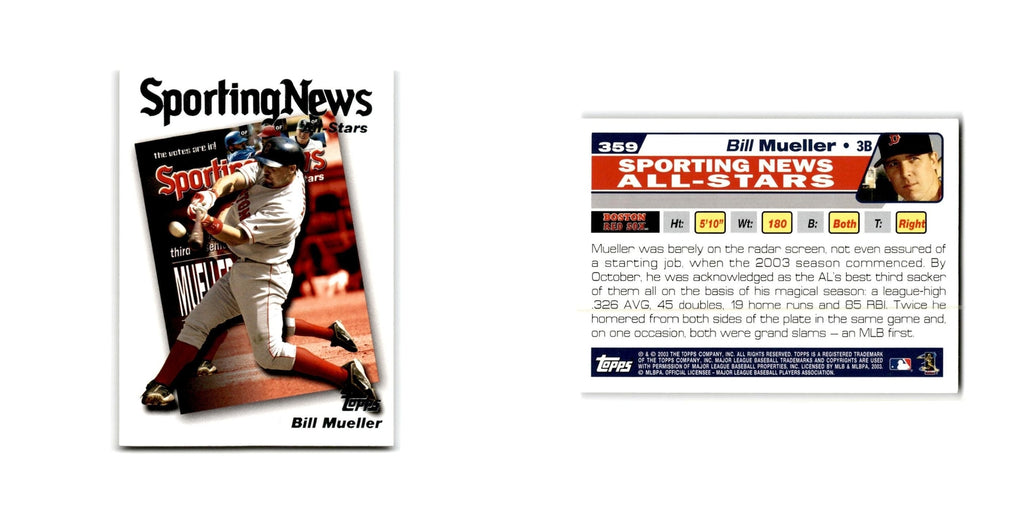 Bill Mueller 2004 Topps #359 Boston Red Sox Baseball Card NM