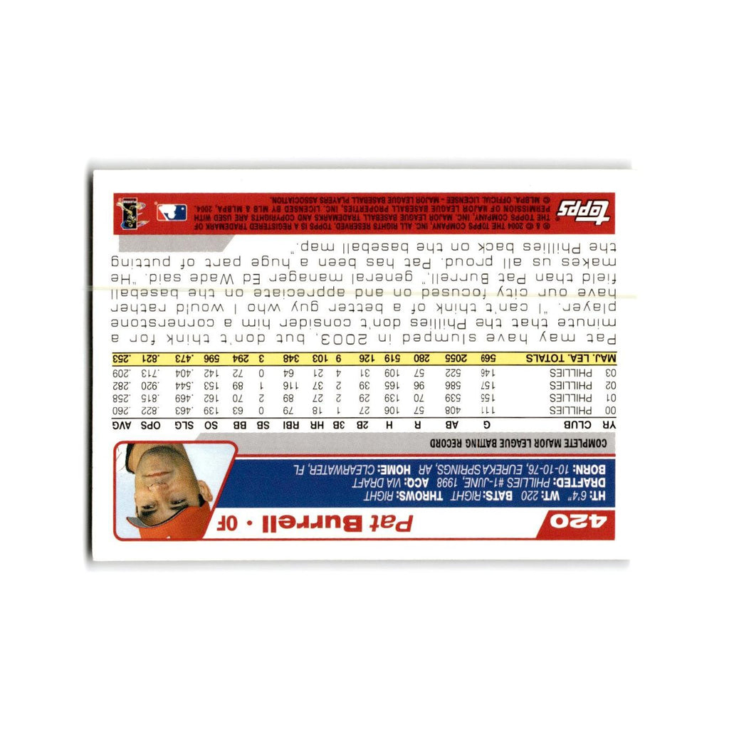 Pat Burrell 2004 Topps #420 Philadelphia Phillies Baseball Card NM