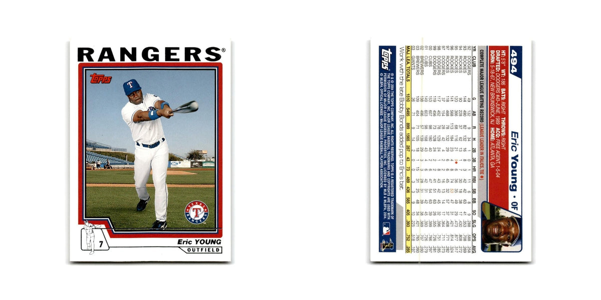 Eric Young 2004 Topps #494 Texas Rangers Baseball Card NM