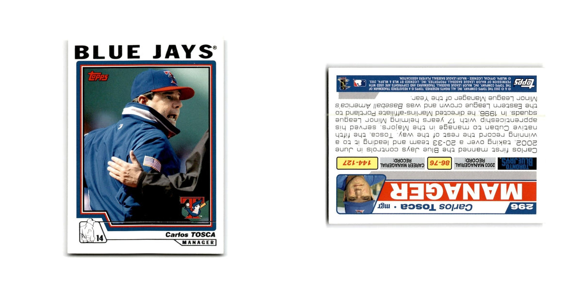 Carlos Tosca 2004 Topps #296 Toronto Blue Jays Baseball Card NM