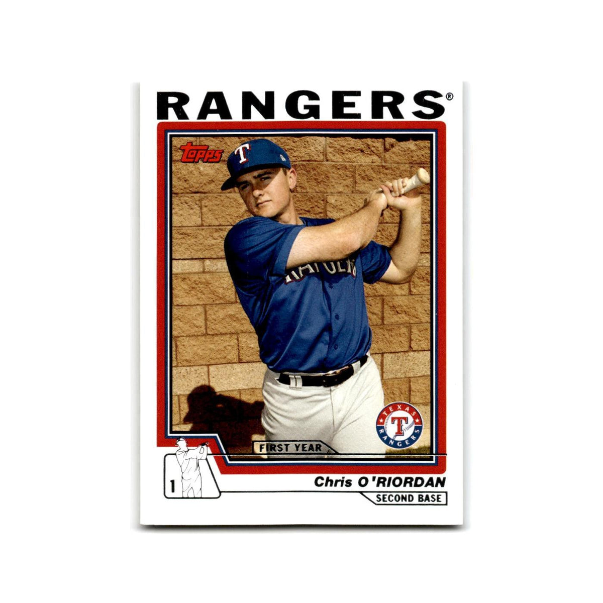 Chris O'Riordan Rookie 2004 Topps #316 Texas Rangers Baseball Card NM