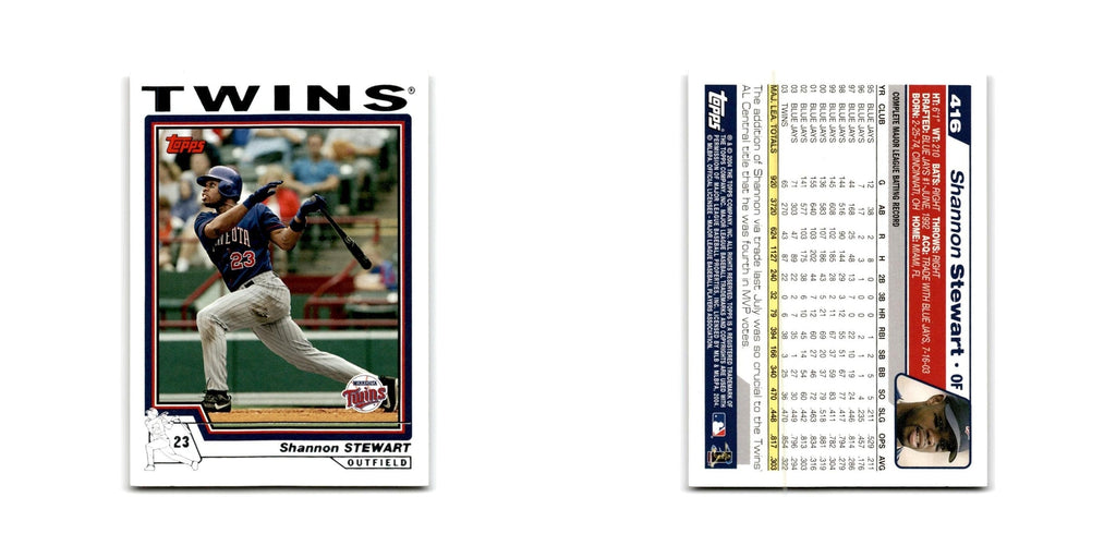 Shannon Stewart 2004 Topps #416 Minnesota Twins Baseball Card NM