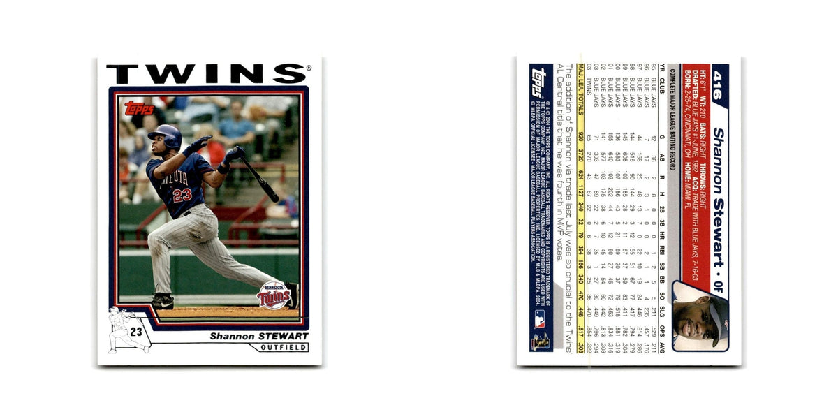 Shannon Stewart 2004 Topps #416 Minnesota Twins Baseball Card NM