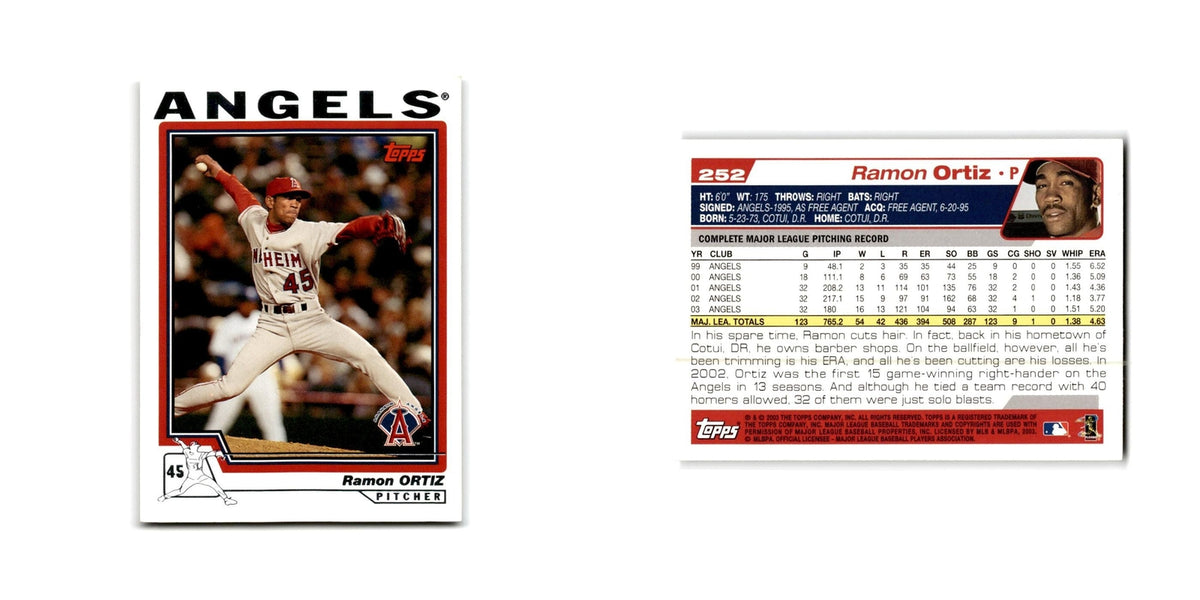 Ramon Ortiz 2004 Topps #252 Anaheim Angels Baseball Card NM