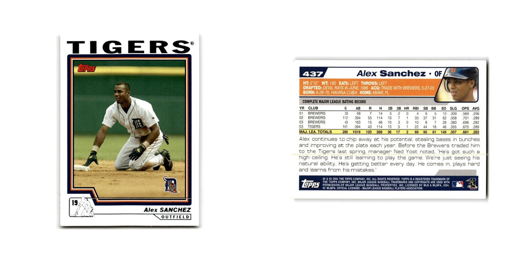Alex Sanchez 2004 Topps #437 Detroit Tigers Baseball Card NM