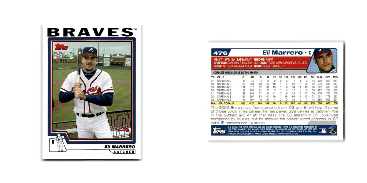 Eli Marrero 2004 Topps #476 Atlanta Braves Baseball Card NM