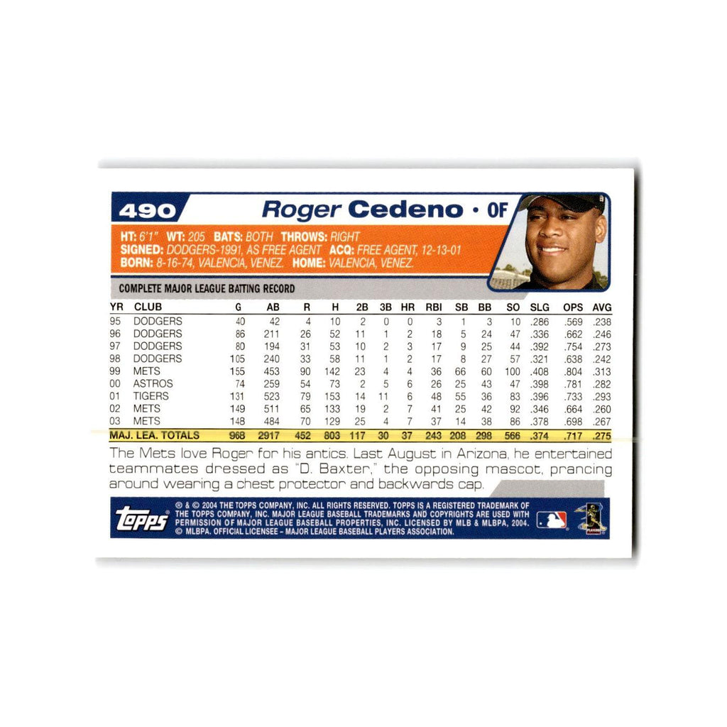 Roger Cedeno 2004 Topps #490 New York Mets Baseball Card NM