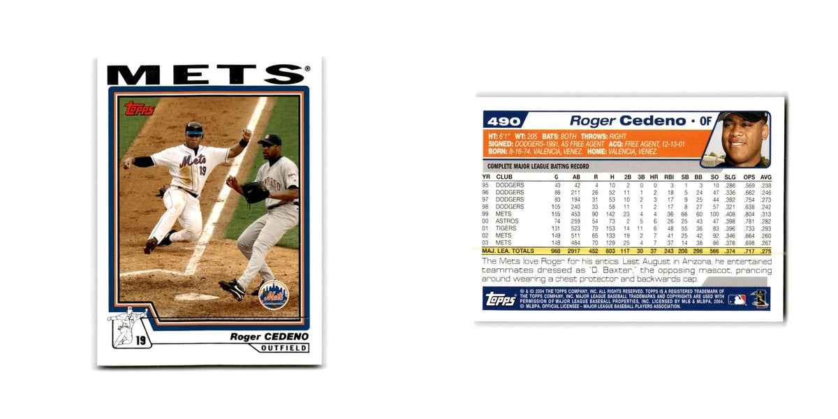 Roger Cedeno 2004 Topps #490 New York Mets Baseball Card NM
