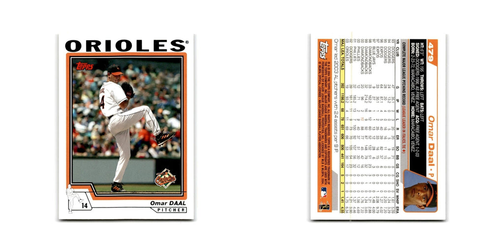 Omar Daal 2004 Topps #479 Baltimore Orioles Baseball Card NM