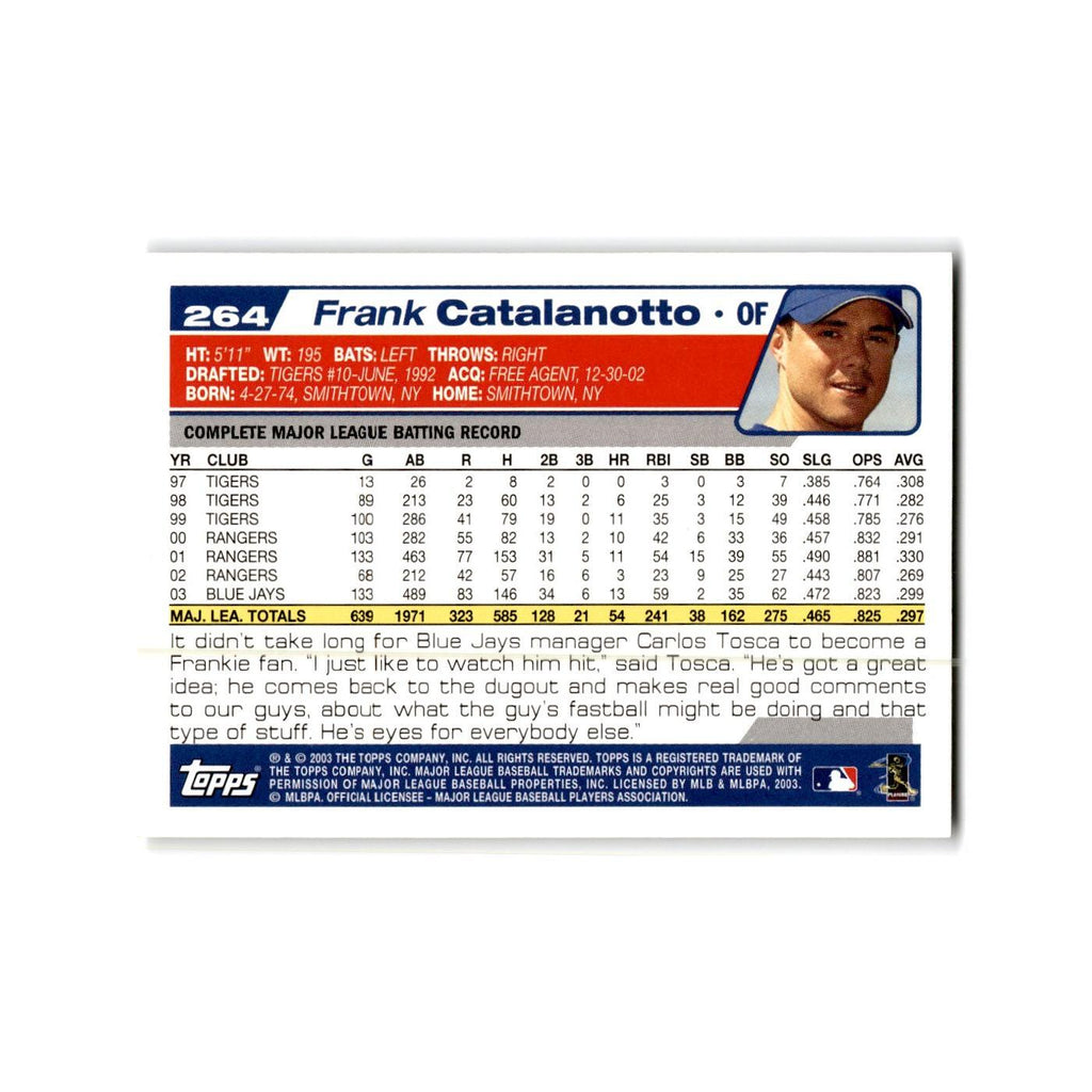 Frank Catalanotto 2004 Topps #264 Toronto Blue Jays Baseball Card NM
