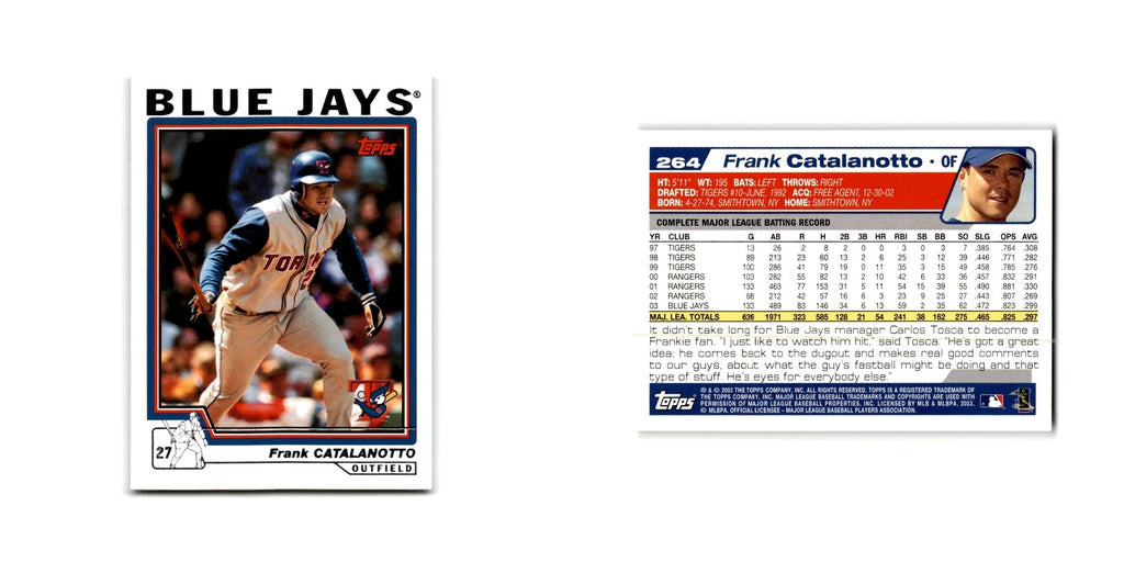 Frank Catalanotto 2004 Topps #264 Toronto Blue Jays Baseball Card NM