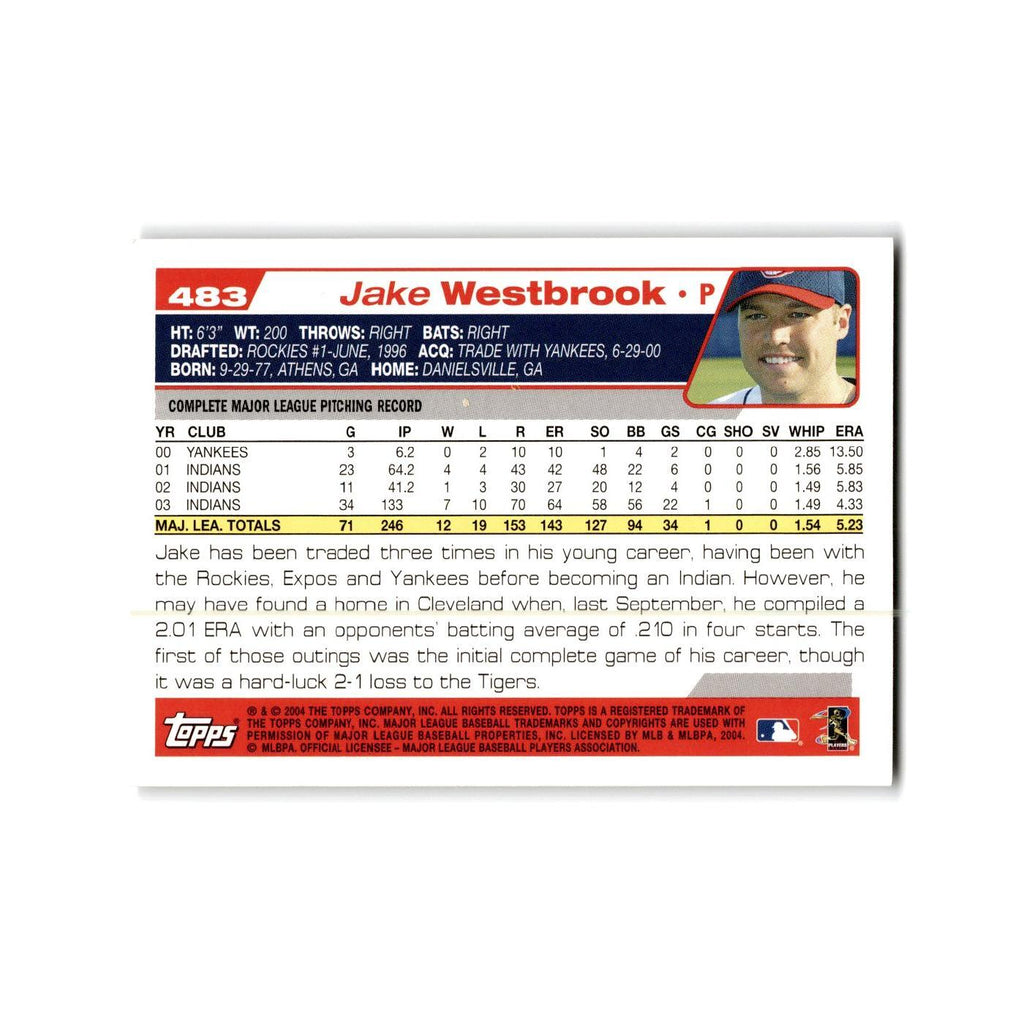 Jake Westbrook 2004 Topps #483 Cleveland Indians Baseball Card NM