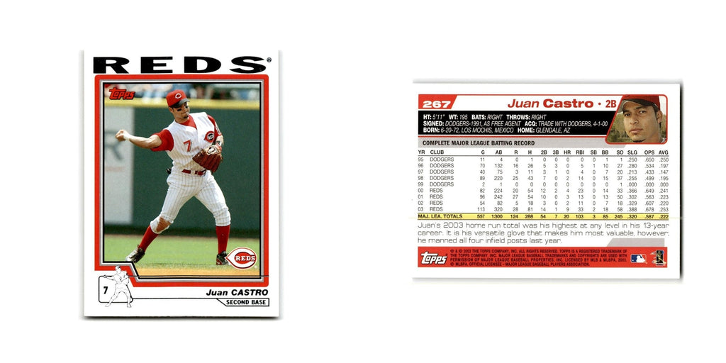 Juan Castro 2004 Topps #267 Cincinnati Reds Baseball Card NM