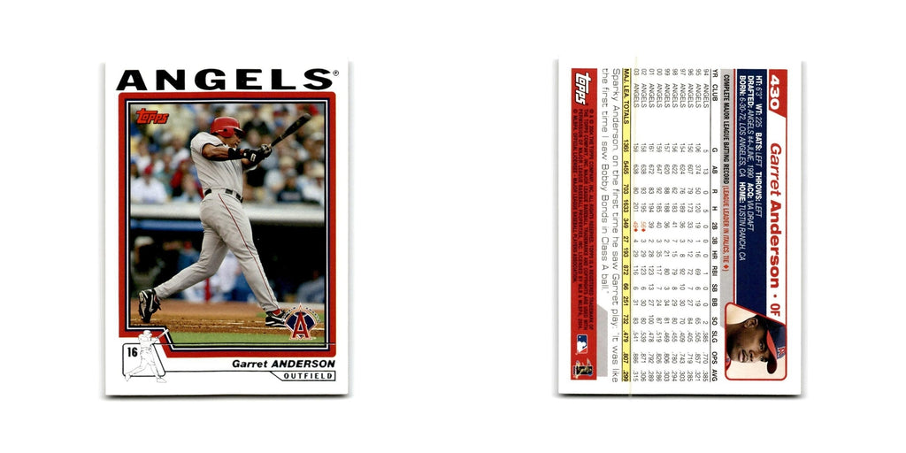 Garret Anderson 2004 Topps #430 Anaheim Angels Baseball Card NM
