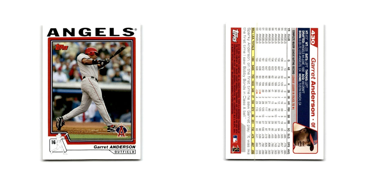Garret Anderson 2004 Topps #430 Anaheim Angels Baseball Card NM