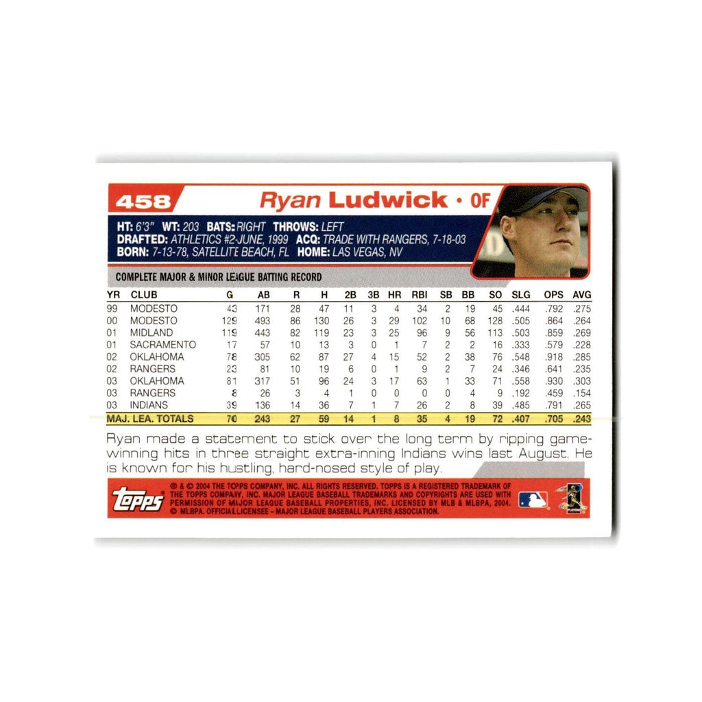 Ryan Ludwick 2004 Topps #458 Cleveland Indians Baseball Card NM