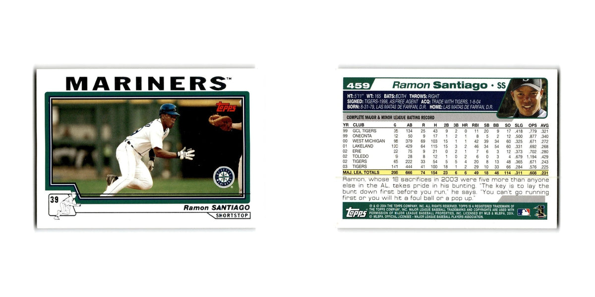 Ramon Santiago 2004 Topps #459 Seattle Mariners Baseball Card NM