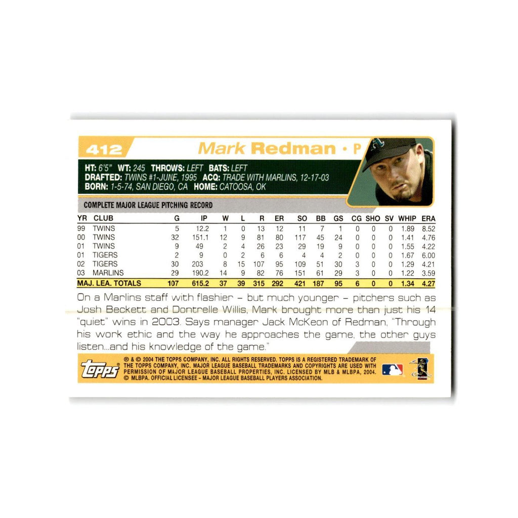 Mark Redman 2004 Topps #412 Oakland Athletics Baseball Card NM