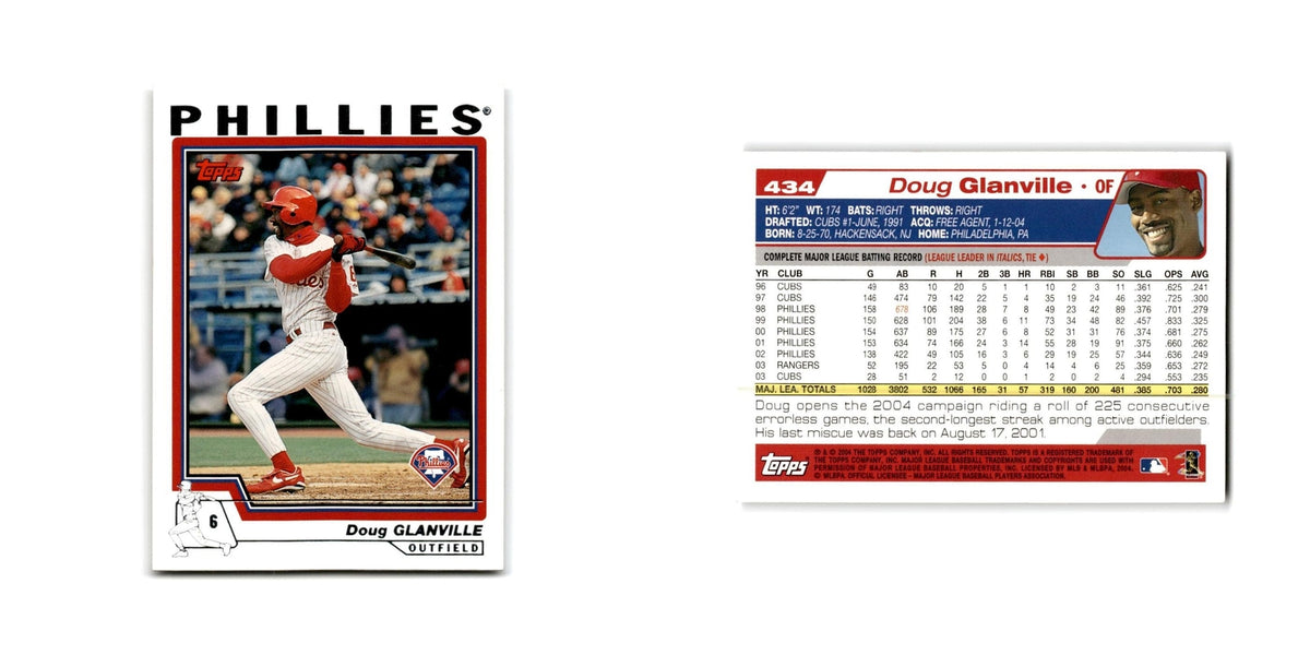 Doug Glanville 2004 Topps #434 Philadelphia Phillies Baseball Card NM