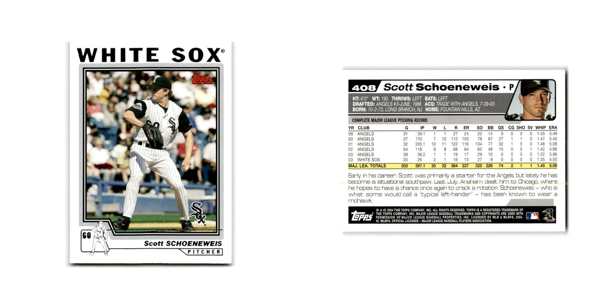 Scott Schoeneweis 2004 Topps #408 Chicago White Sox Baseball Card NM