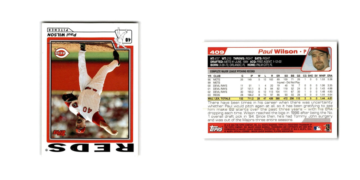 Paul Wilson 2004 Topps #409 Cincinnati Reds Baseball Card NM