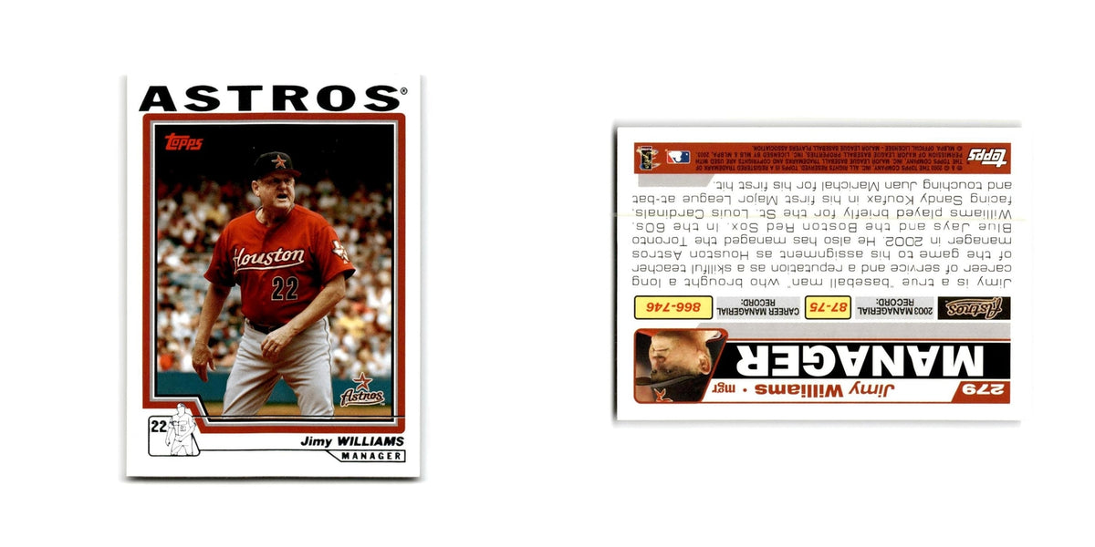 Jimy Williams 2004 Topps #279 Houston Astros Baseball Card NM