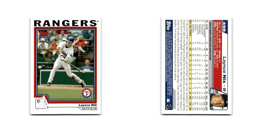 Laynce Nix 2004 Topps #498 Texas Rangers Baseball Card NM