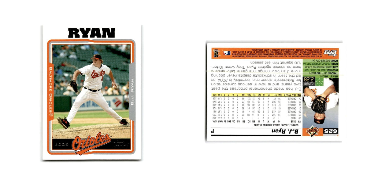 B.J. Ryan 2005 Topps #625 Baltimore Orioles Baseball Card NM