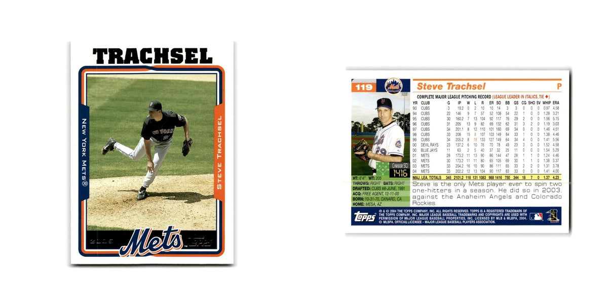 Steve Trachsel 2005 Topps #119 New York Mets Baseball Card NM