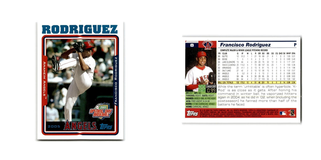 Francisco Rodriguez Opening Day 2005 Topps #8 Anaheim Angels Baseball Card NM