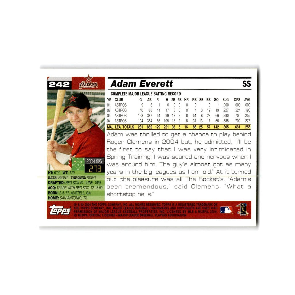 Adam Everett 2005 Topps #242 Houston Astros Baseball Card NM
