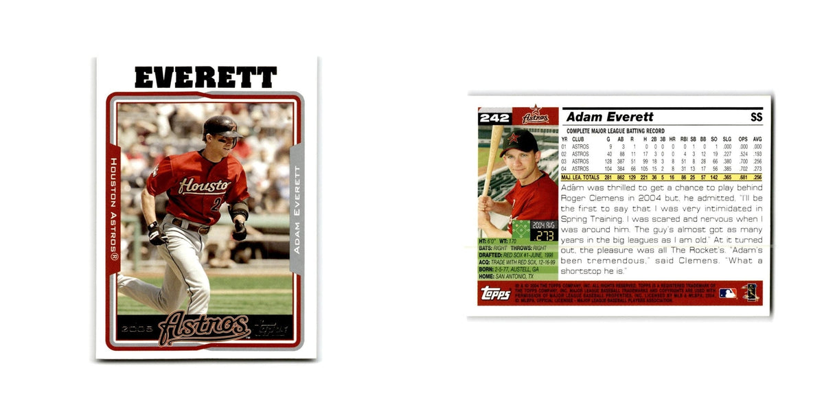 Adam Everett 2005 Topps #242 Houston Astros Baseball Card NM