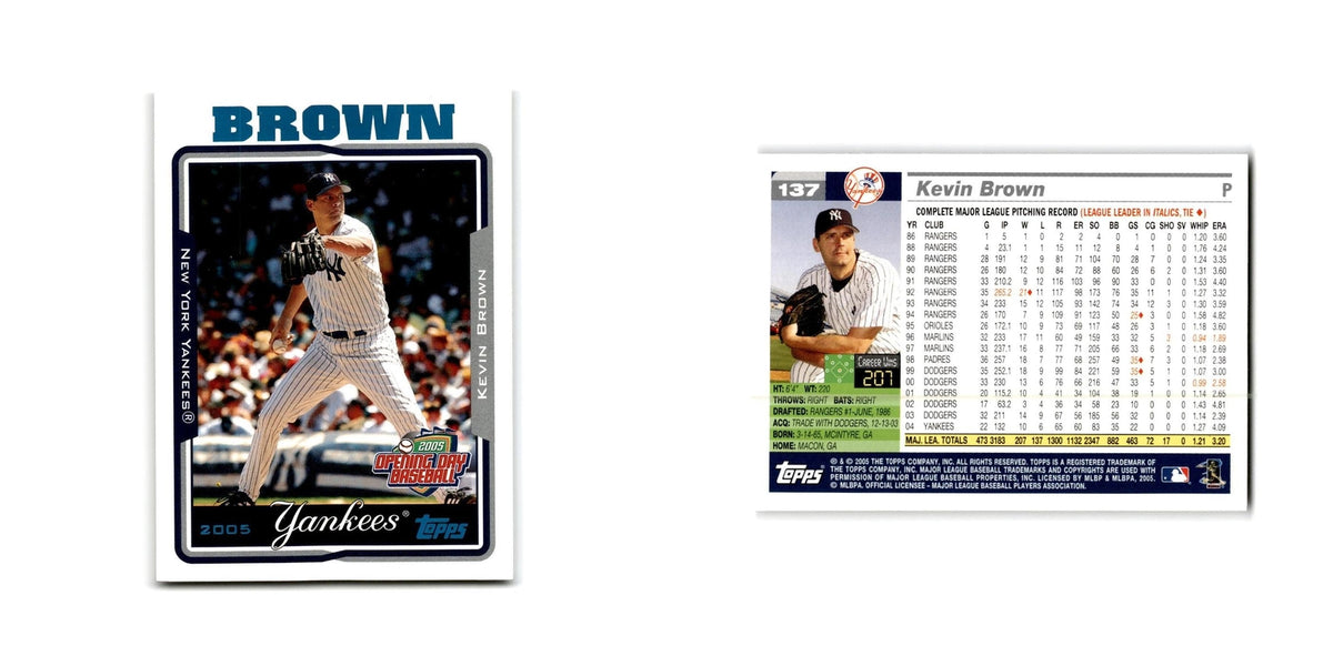 Kevin Brown Opening Day 2005 Topps #137 New York Yankees Baseball Card NM