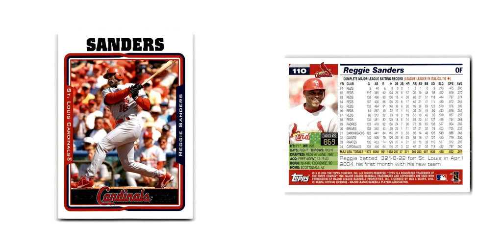 Reggie Sanders 2005 Topps #110 St. Louis Cardinals Baseball Card NM