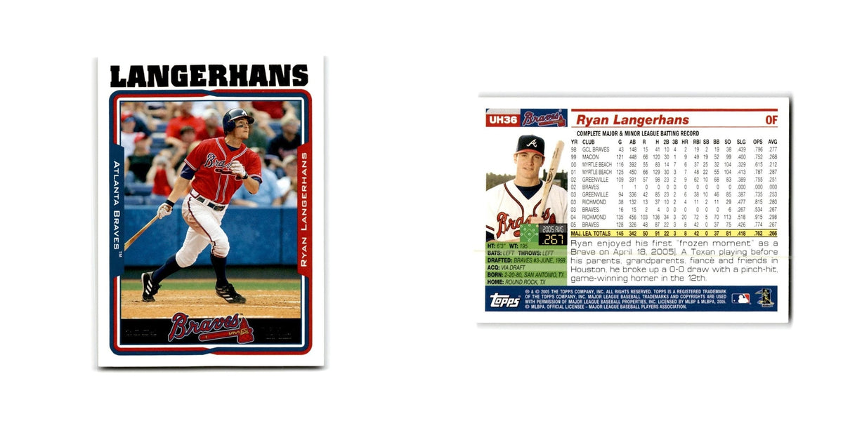 Ryan Langerhans 2005 Topps #UH36 Atlanta Braves Baseball Card NM