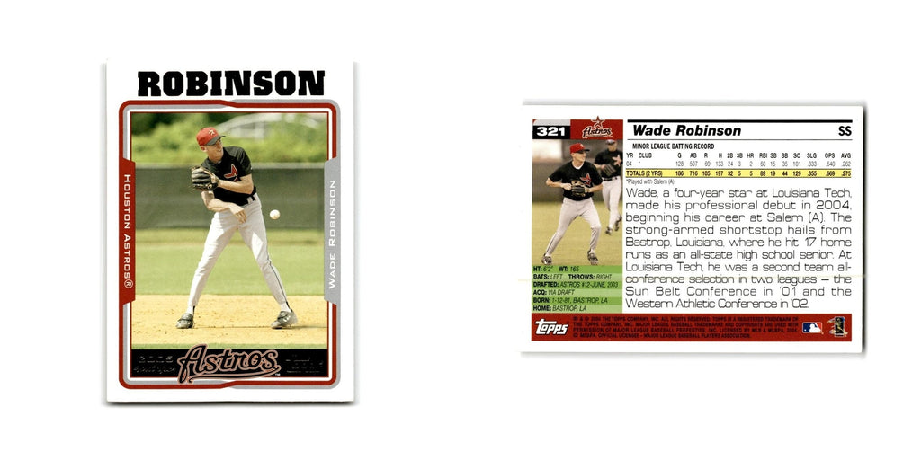 Wade Robinson Rookie 2005 Topps #321 Houston Astros Baseball Card NM