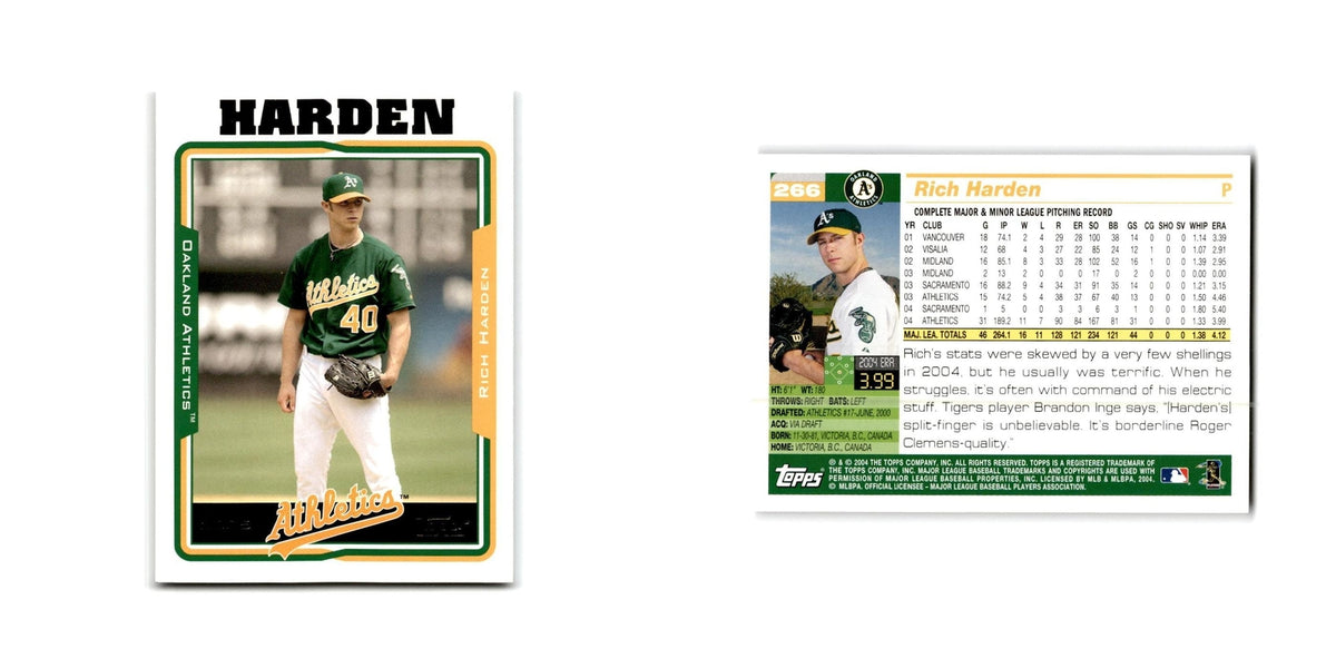 Rich Harden 2005 Topps #266 Oakland Athletics Baseball Card NM